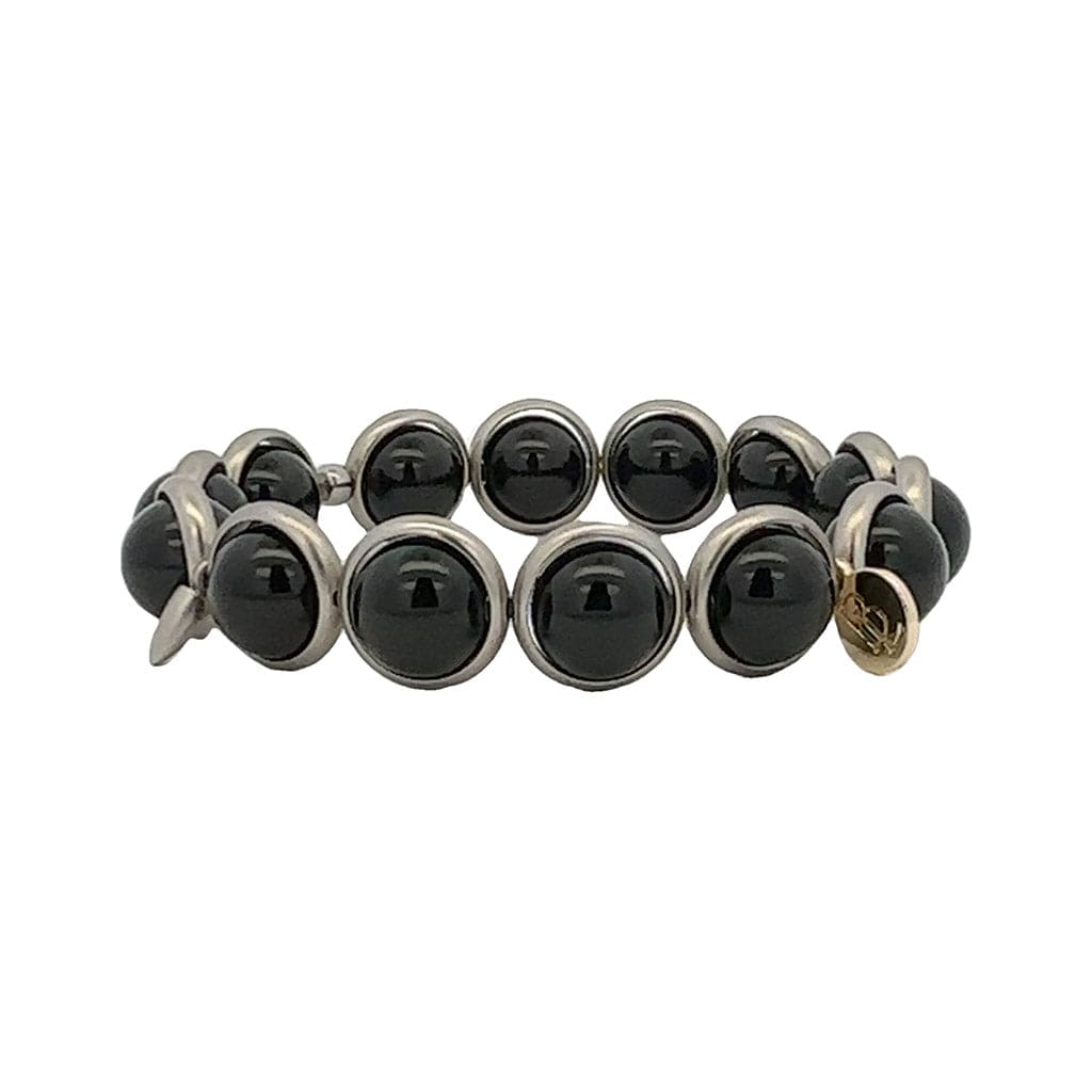 M Onyx Gemstone Bead Bracelet