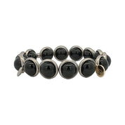 BRETT LAUREN Bracelets Pewter / S/M Onyx Gemstone Bead Bracelet