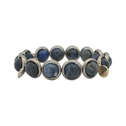 BRETT LAUREN Bracelets Pewter / S/M Sodalite Gemstone Bead Bracelet