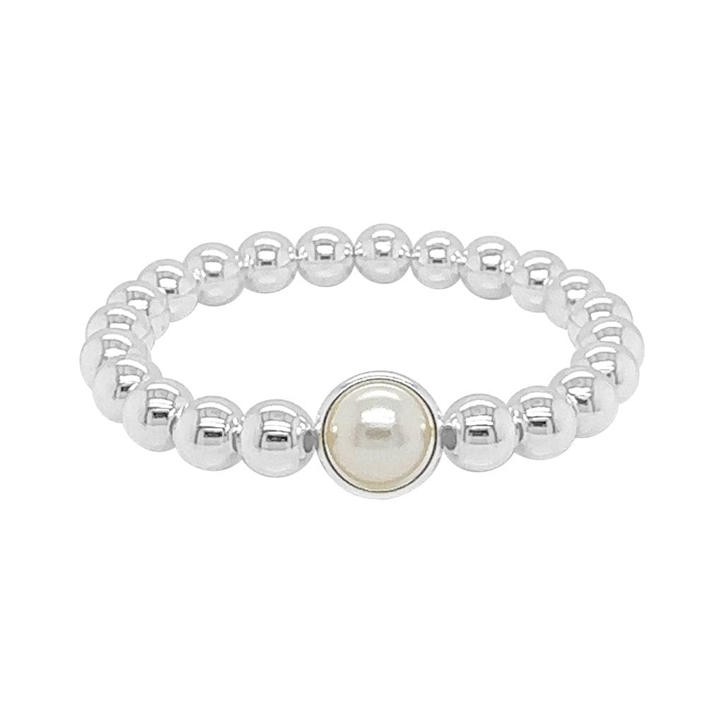 BRETT LAUREN Bracelets Shell Pearl Single Gemstone Bead Bracelet