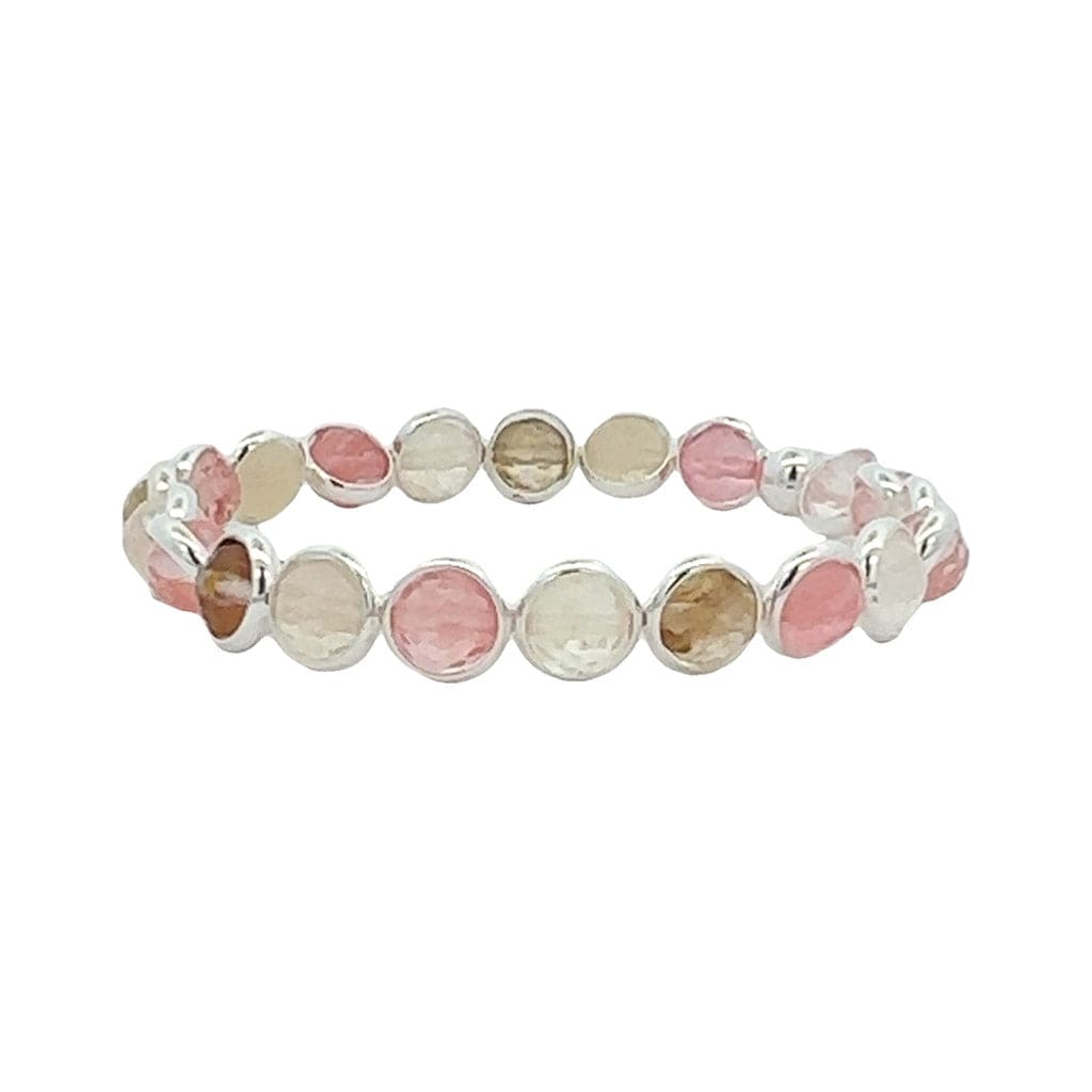 M Cherry Amber Quartz Mini Gemstone Bead Bracelet (website only)