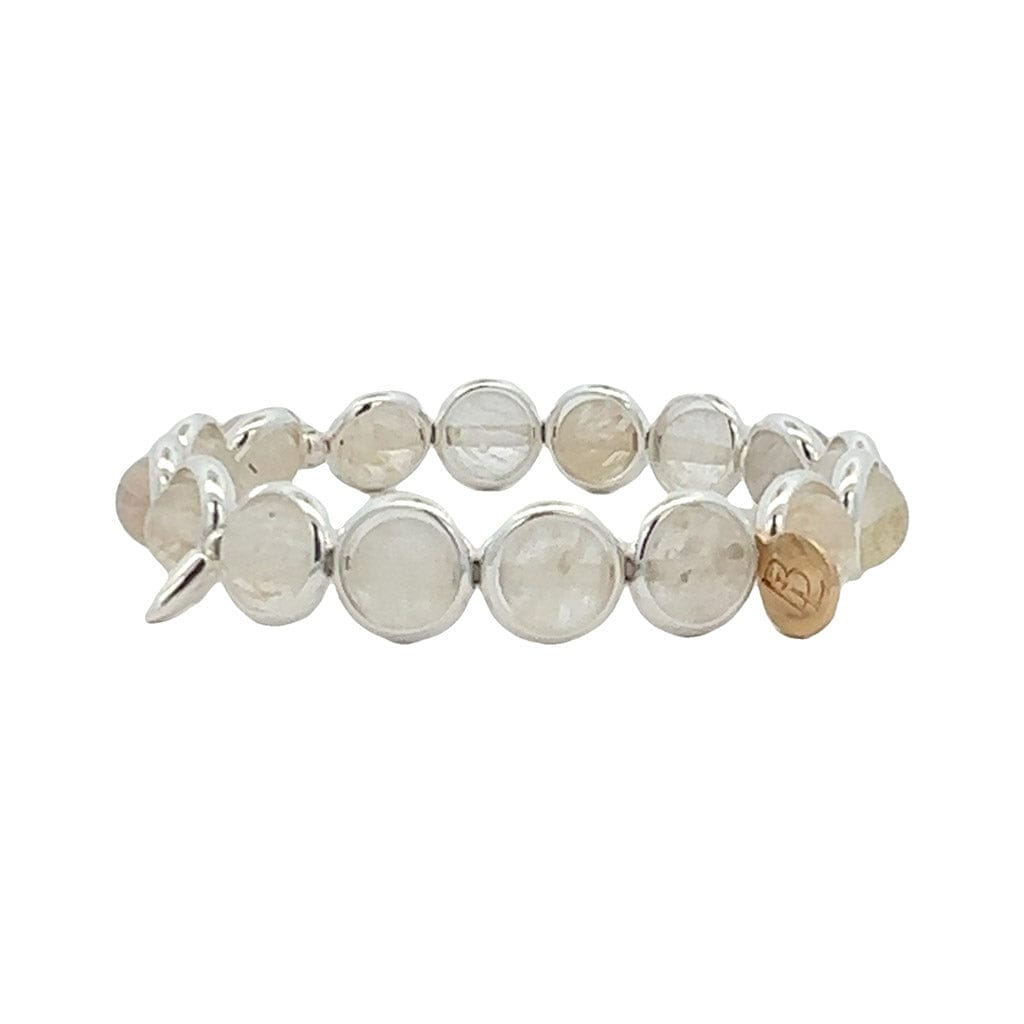 BRETT LAUREN Bracelets Silver / S/M Clear Quartz Gemstone Bead Bracelet