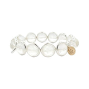 BRETT LAUREN Bracelets Silver / S/M Crystal Gemstone Bead Bracelet