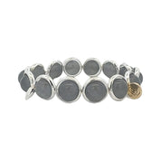 BRETT LAUREN Bracelets Silver / S/M Grey Agate Gemstone Bead Bracelet