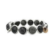 BRETT LAUREN Bracelets Silver / S/M Indigo Gabbro Gemstone Bead Bracelet