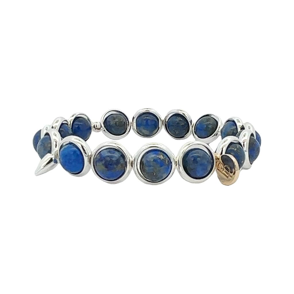 BRETT LAUREN Bracelets Silver / S/M Lapis Gemstone Bead Bracelet