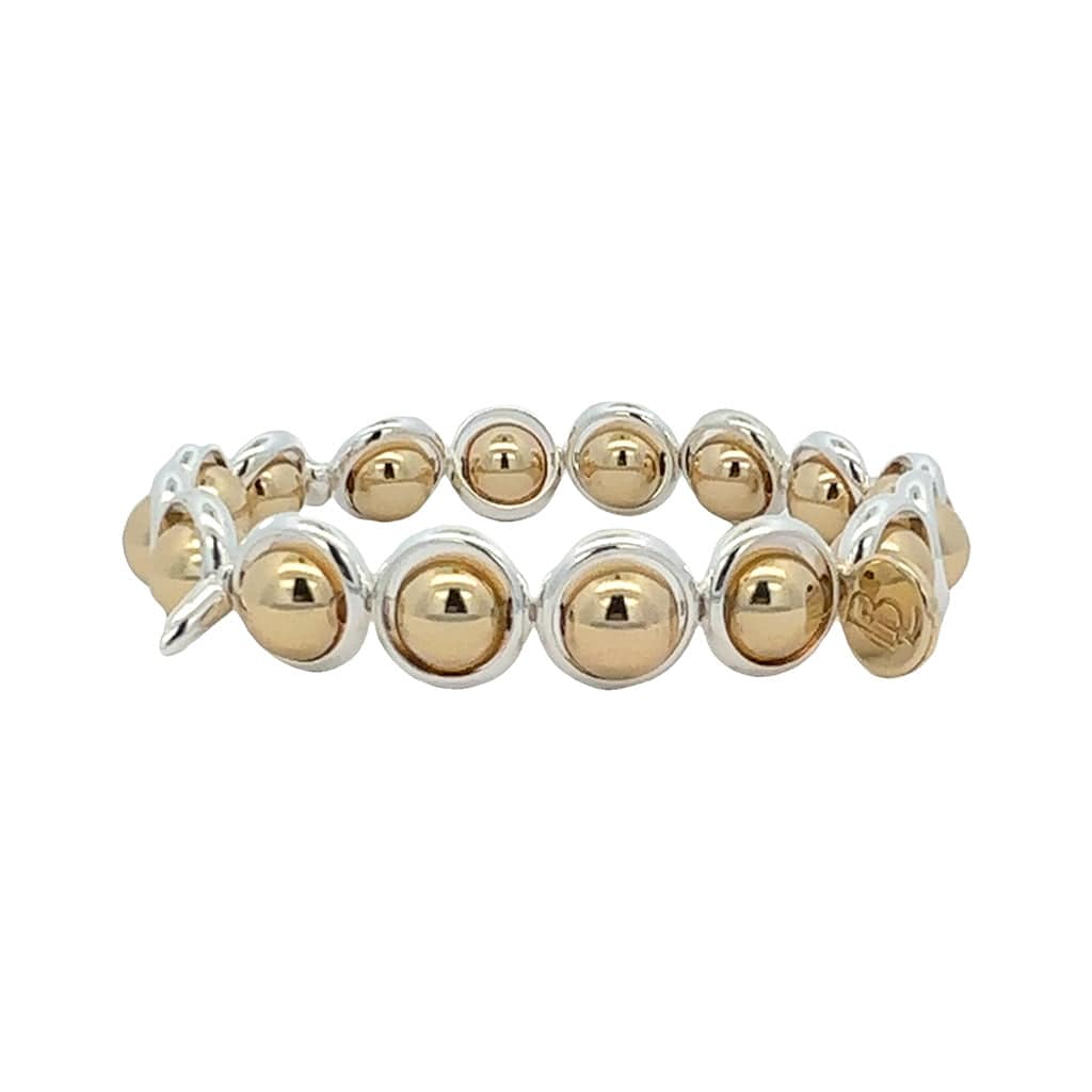 M Natalie Gold and Silver Bead Bracelet