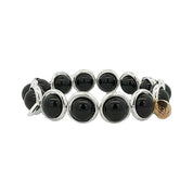 BRETT LAUREN Bracelets Silver / S/M Onyx Gemstone Bead Bracelet