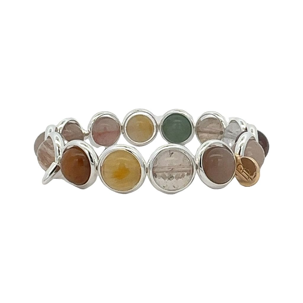 M Rutilated Quartz Gemstone Bead Bracelet