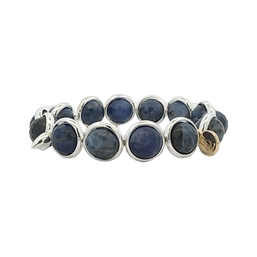 BRETT LAUREN Bracelets Silver / S/M Sodalite Gemstone Bead Bracelet