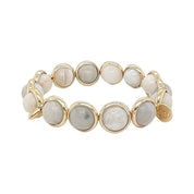 BRETT LAUREN Bracelets White Lace Agate Gemstone Bead Bracelet