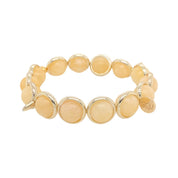 BRETT LAUREN Bracelets Yellow Jade Gemstone Bead Bracelet